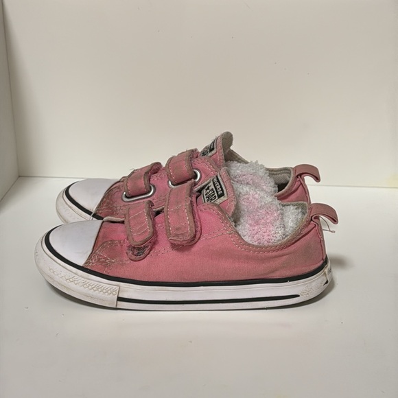 Converse Toddler Pink Velcro 10 - Picture 2 of 7